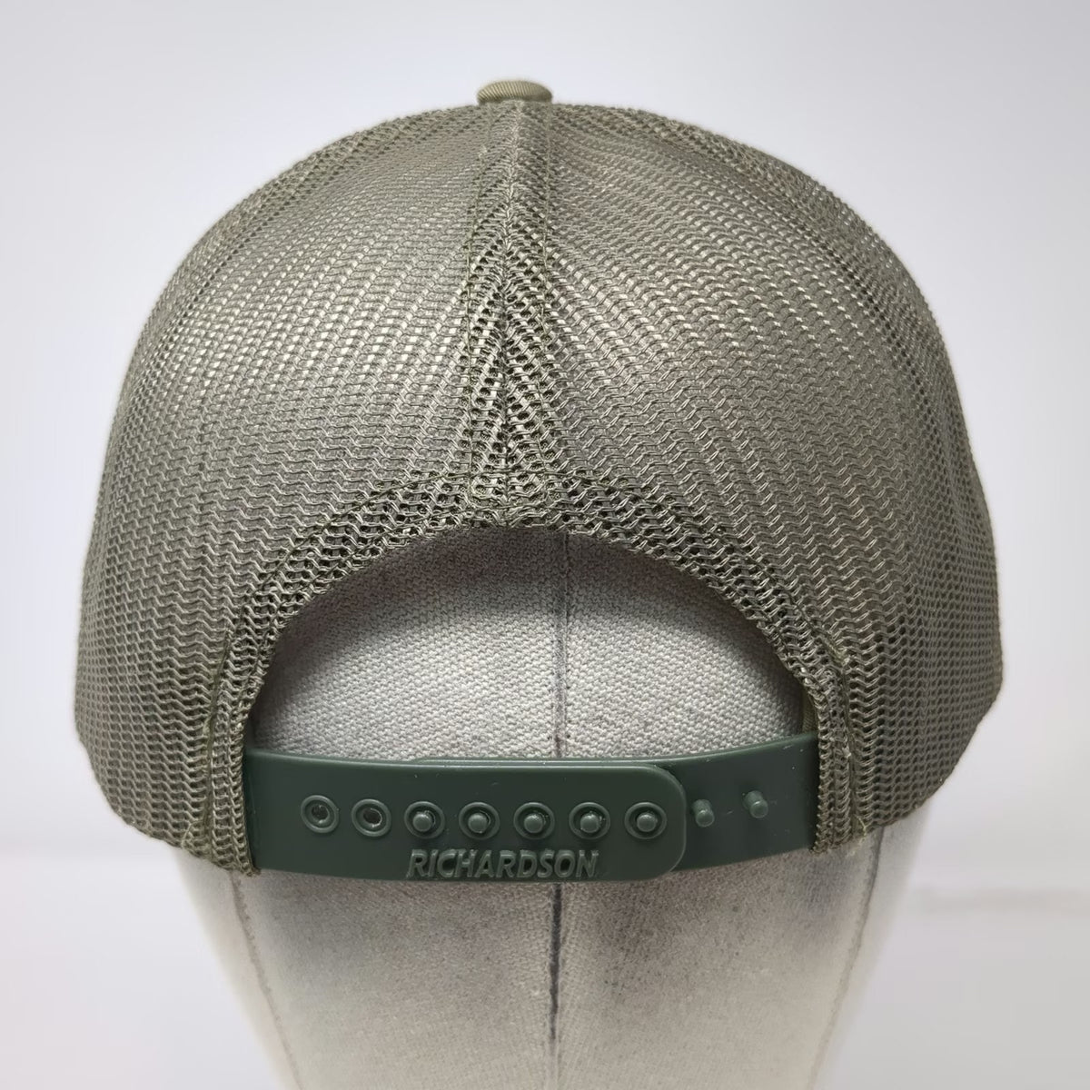 Richardson Trucker Hat Green L Bergara Rifles Leather Patch Mesh Snapback Tough