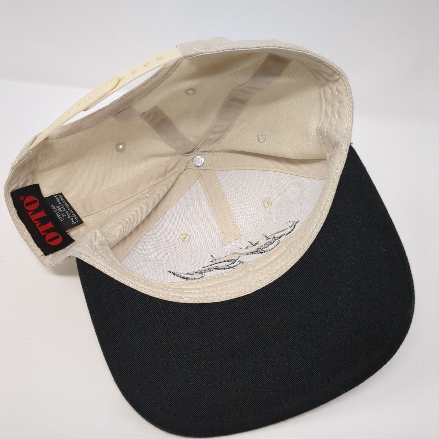 Bug Gang Snapback Hat Tan One Size Embroidered Colorblock Otto