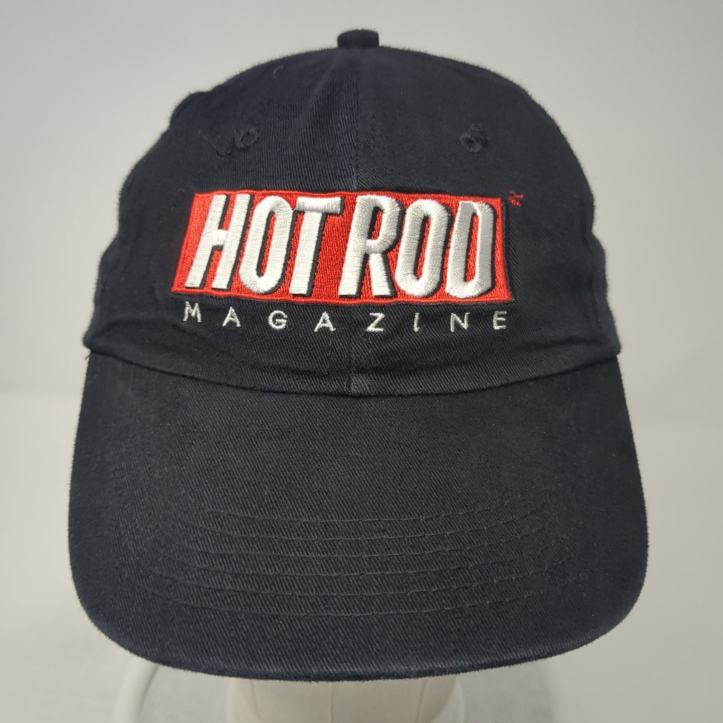 Hot Rod Magazine Strapback Hat Black One Size Adjustable Embroidered