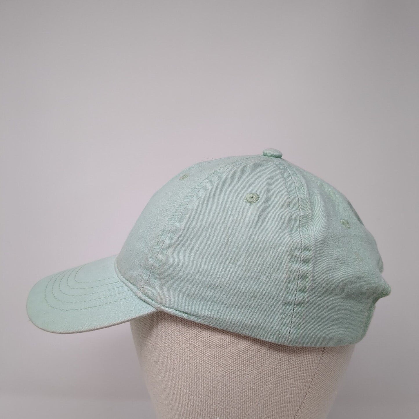 Unbranded Strapback Hat Blue One Size Adjustable Blank Solid Vent Holes