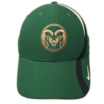 Nike Colorado State Rams NCAA Green Gold One Size Cap Dri-Fit Legacy 91 Logo Hat