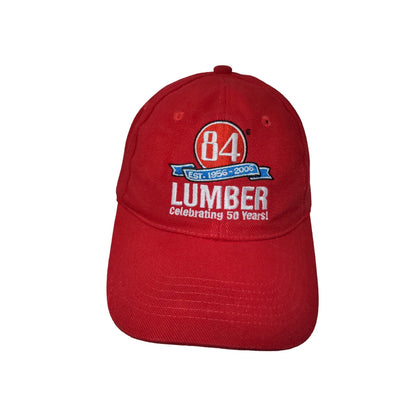 84 Lumber 2006 50 Year Anniversary Strapback Hat Adjustable 58CM Red Embroidered