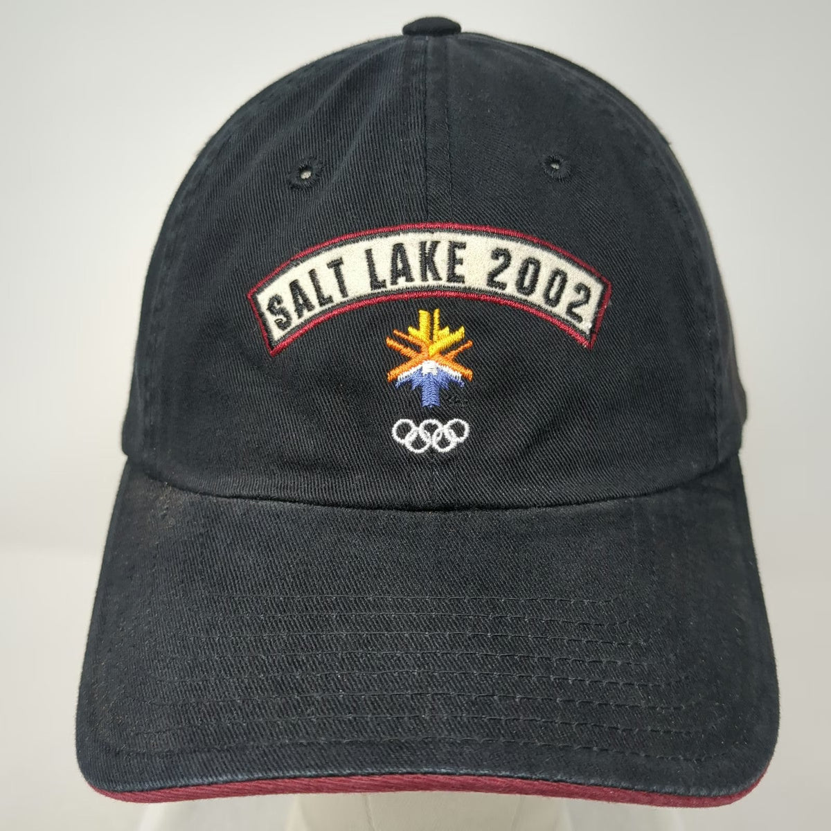 American Needle Baseball Cap Black One Size Salt Lake 2002 Olympics Winter Hat