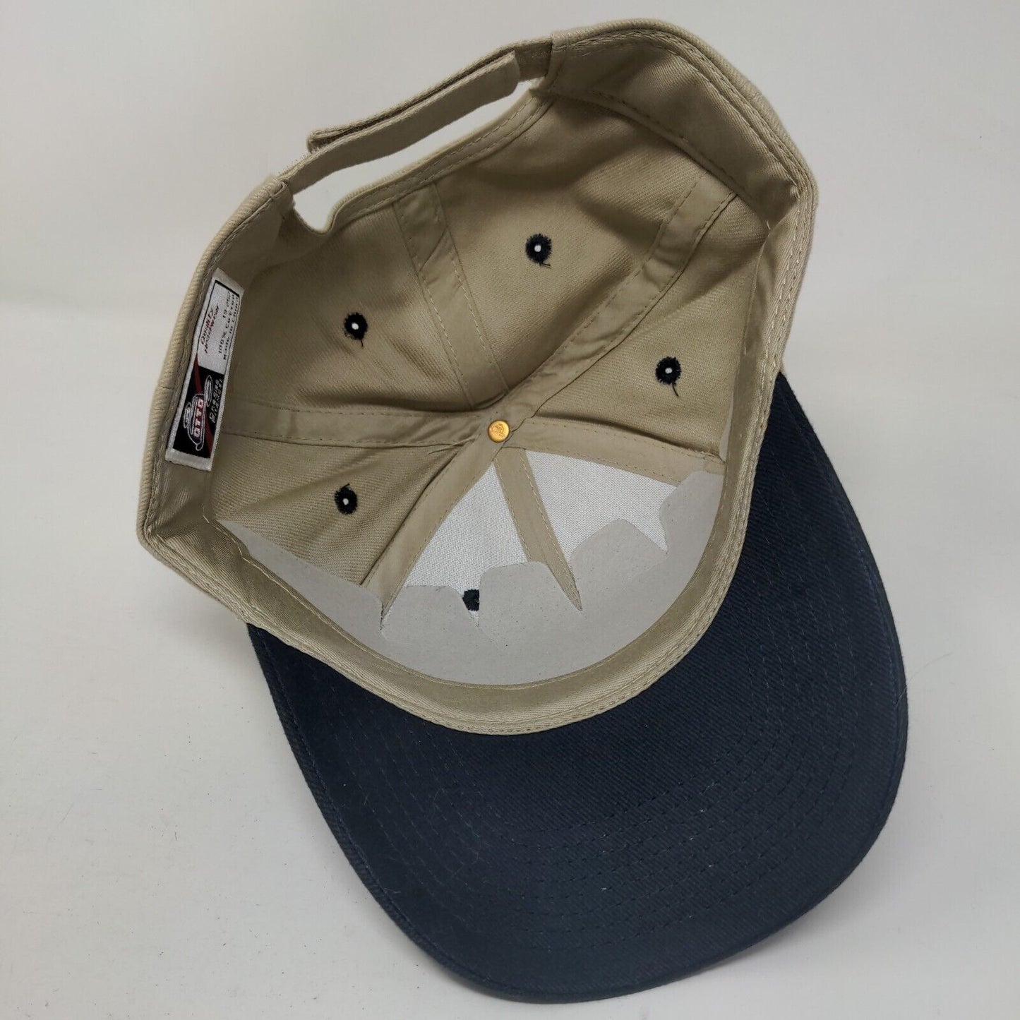 Otto Strapback Hat Tan OSFM Adjustable Colorblock 6 Panel Blank
