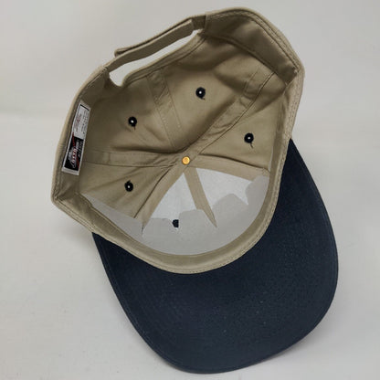 Otto Strapback Hat Tan OSFM Adjustable Colorblock 6 Panel Blank