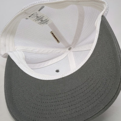 Columbia Baseball Cap Gray XL Mesh Back Fish Flag PFG Performance Fishing Hat