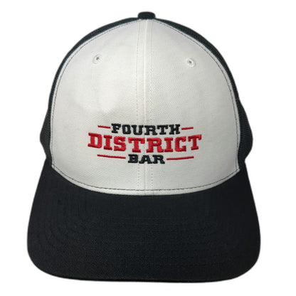 Richardson Trucker Hat Black OS Fourth District Bar Mesh Back Snapback Logo Cap