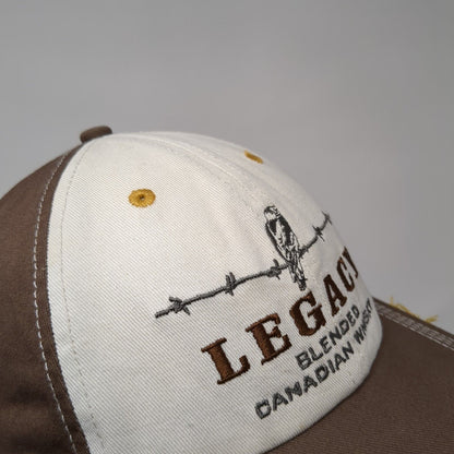 Legacy Blended Canadian Whisky Strapback Hat Brown OS Adjustable Distressed
