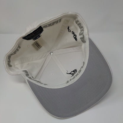 Air Maui Fitted Hat White L/XL Embroidered 6 Panel Flexfit Yupoong