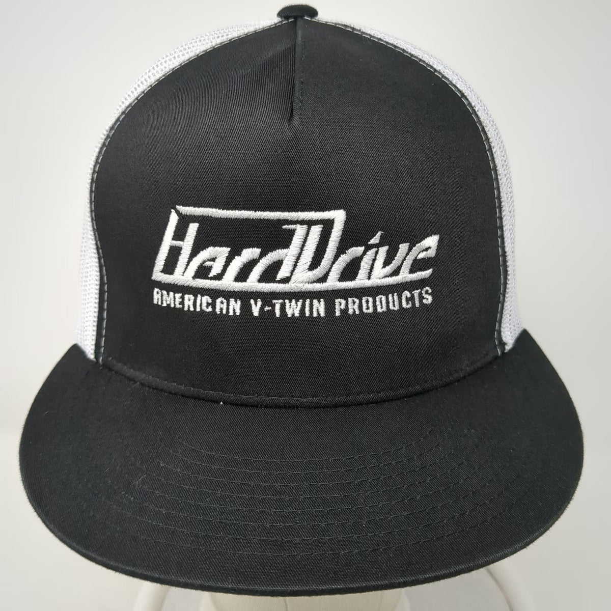 Yupoong Hard Drive American V-Twin Products Trucker Hat Black One Size Mesh Back