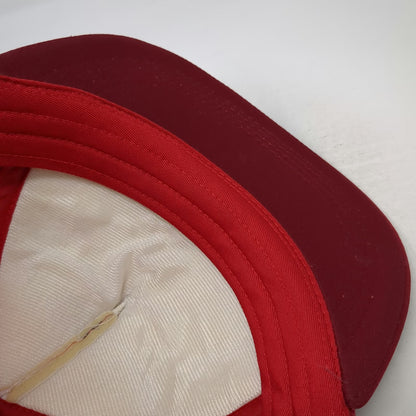 Jacobson Trucker Hat Red One Size Kona Hawaii Sunset Palm Tree Mesh Snapback