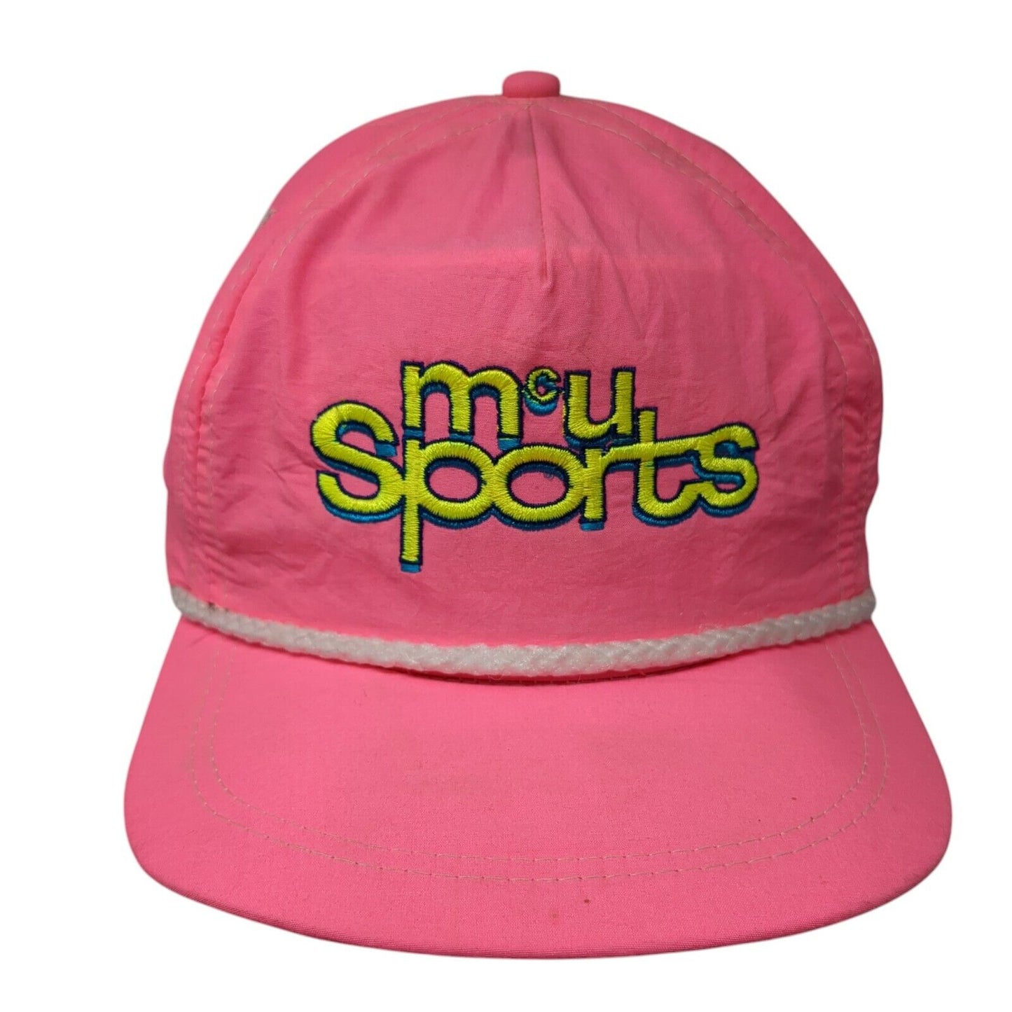 MU Sports Slideback Hat Pink One Size Adjustable Embroidered Rope Imperial