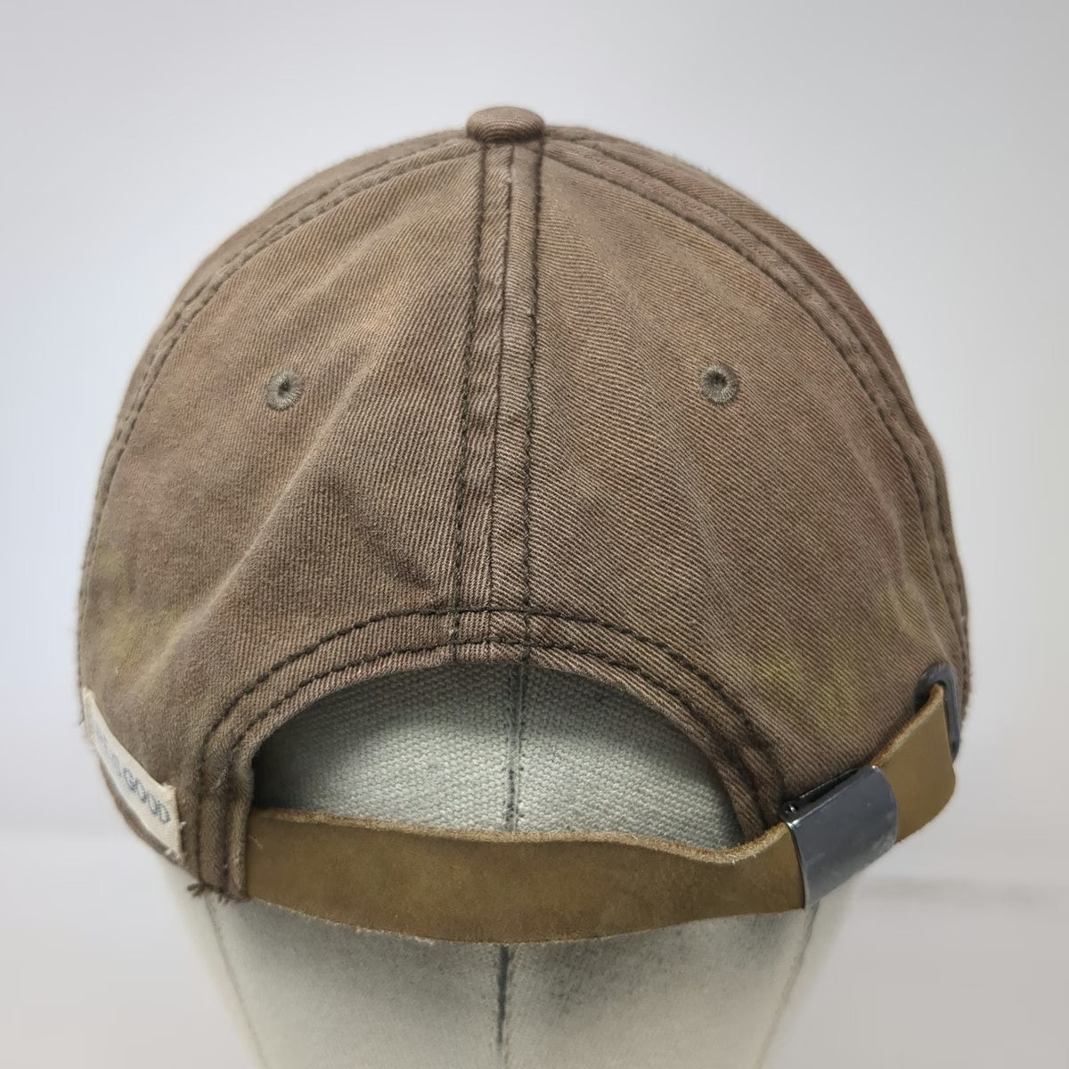 Life is Good Baseball Cap Brown One Size Motorcycle Ride On Camo Slideback Hat
