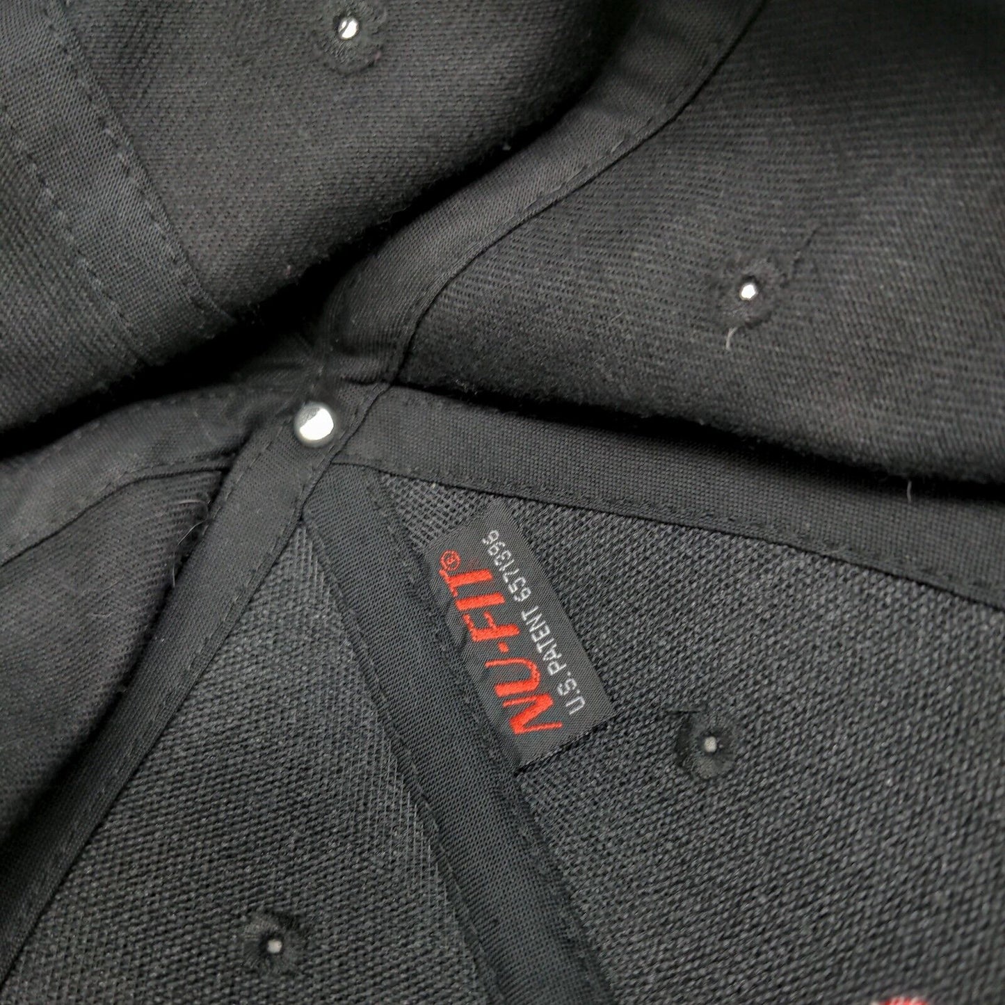 Sanitec Fitted Hat Black S/M Embroidered Vented Holes 6 Panel Nu-Fit KC Caps