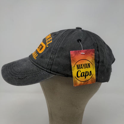 Maya Caps Men's Strapback Hat Gray Embroidered Cozumel Mexico Logo W/Tags Cotton