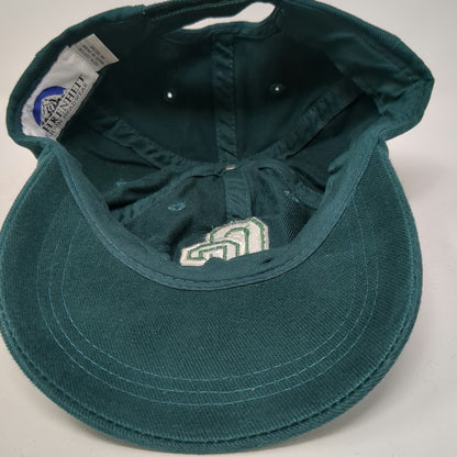 Fahrenheit Baseball Cap Green One Size CC Embroidered Logo Strapback Cotton Hat