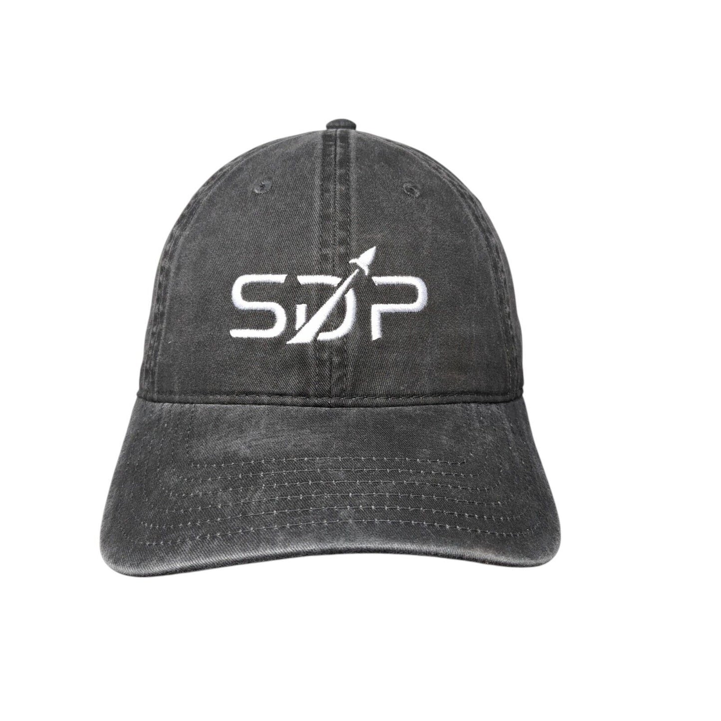 SDP Slideback Hat Gray OSFM Adjustable Embroidered 6 Panel Otto