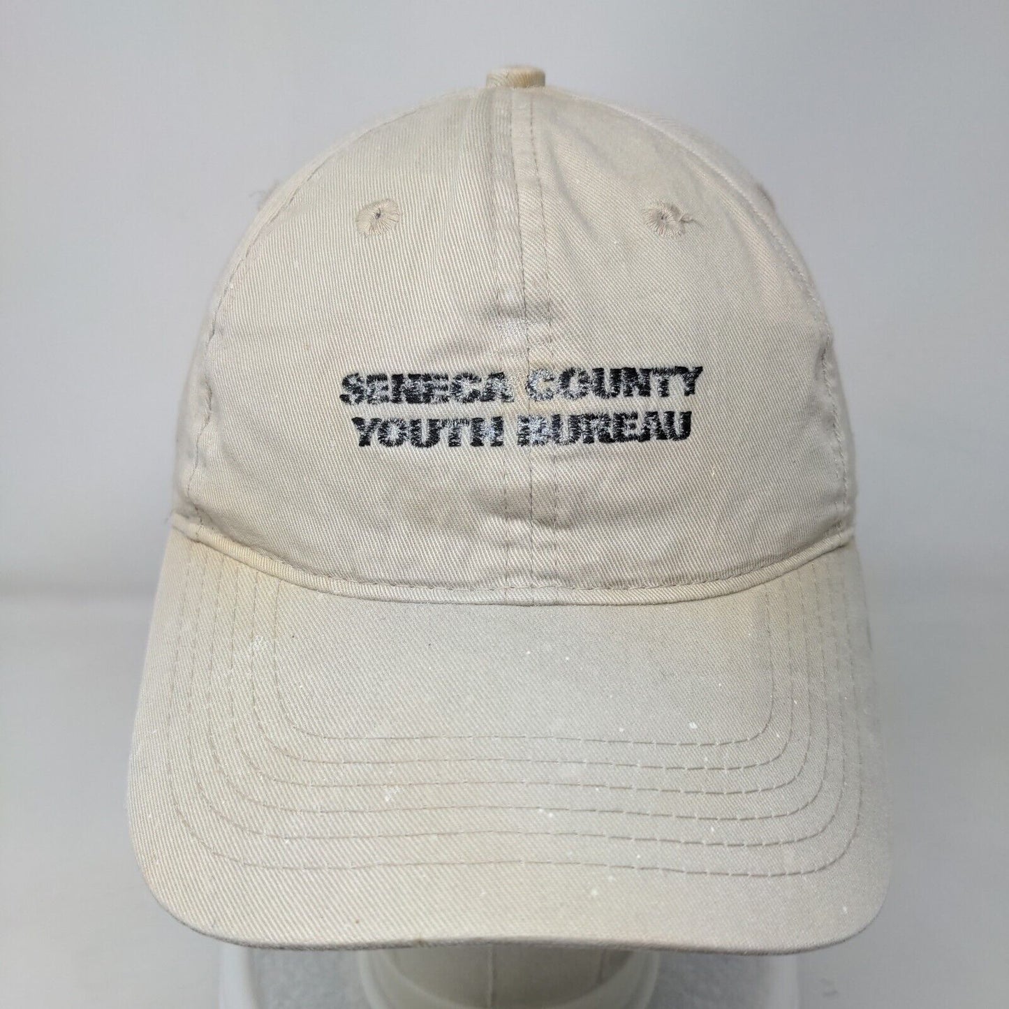 Seneca County Youth Bureau Strapback Hat Tan One Size Adjustable 6 Panel