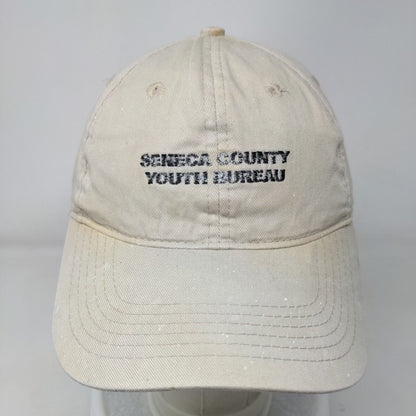 Seneca County Youth Bureau Strapback Hat Tan One Size Adjustable 6 Panel