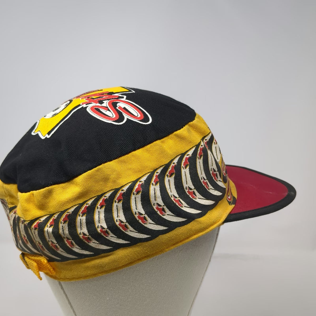 Genuine Crowd Black Yellow 7 5/8 Soccer Florida Strikers Map Army Hat Vintage