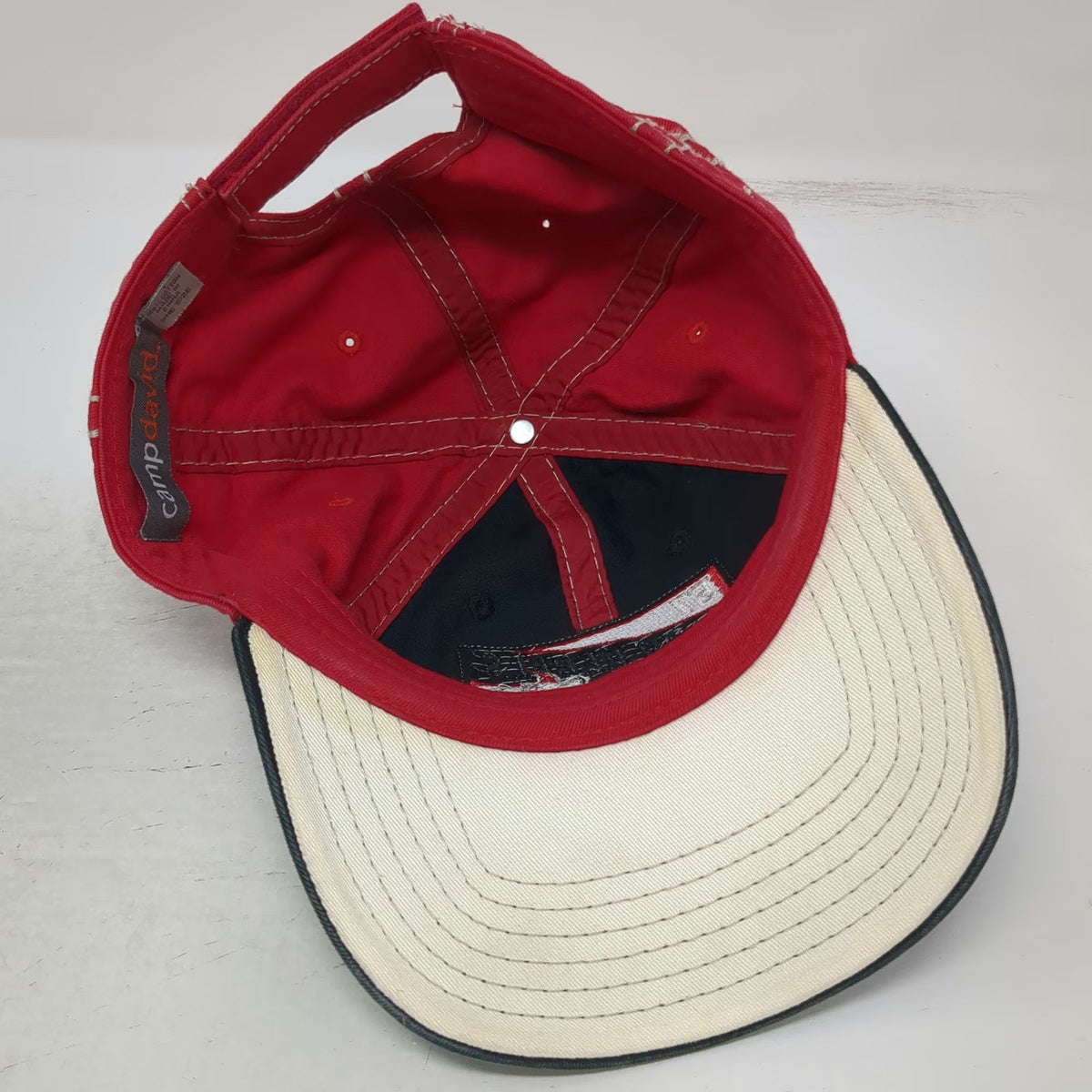 Camp David UNLV Rebels NCAA Hat Cap Black Red One Size Las Vegas Thick Stitching
