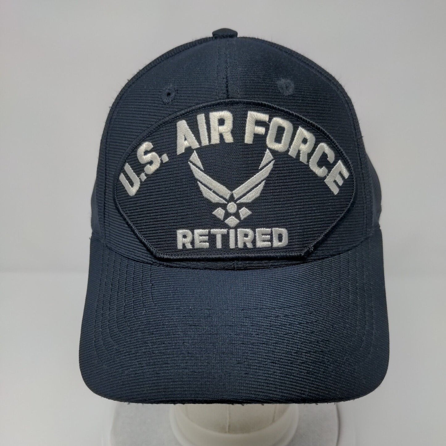 US Air Force Retired Snapback Hat Blue One Size Adjustable 6 Panel
