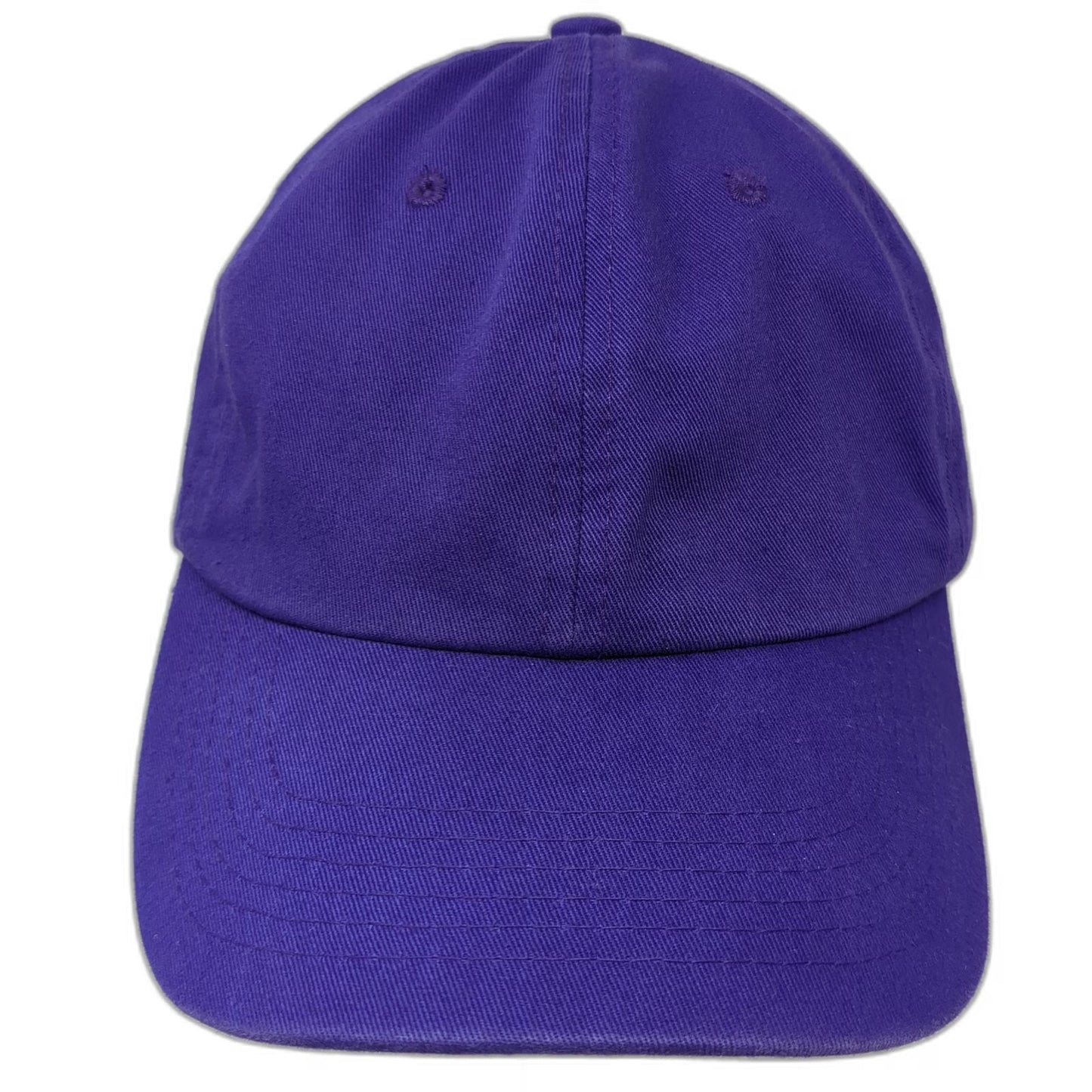 Top Level Baseball Cap Purple One Size Adjustable 100% Cotton Solid Plain Hat