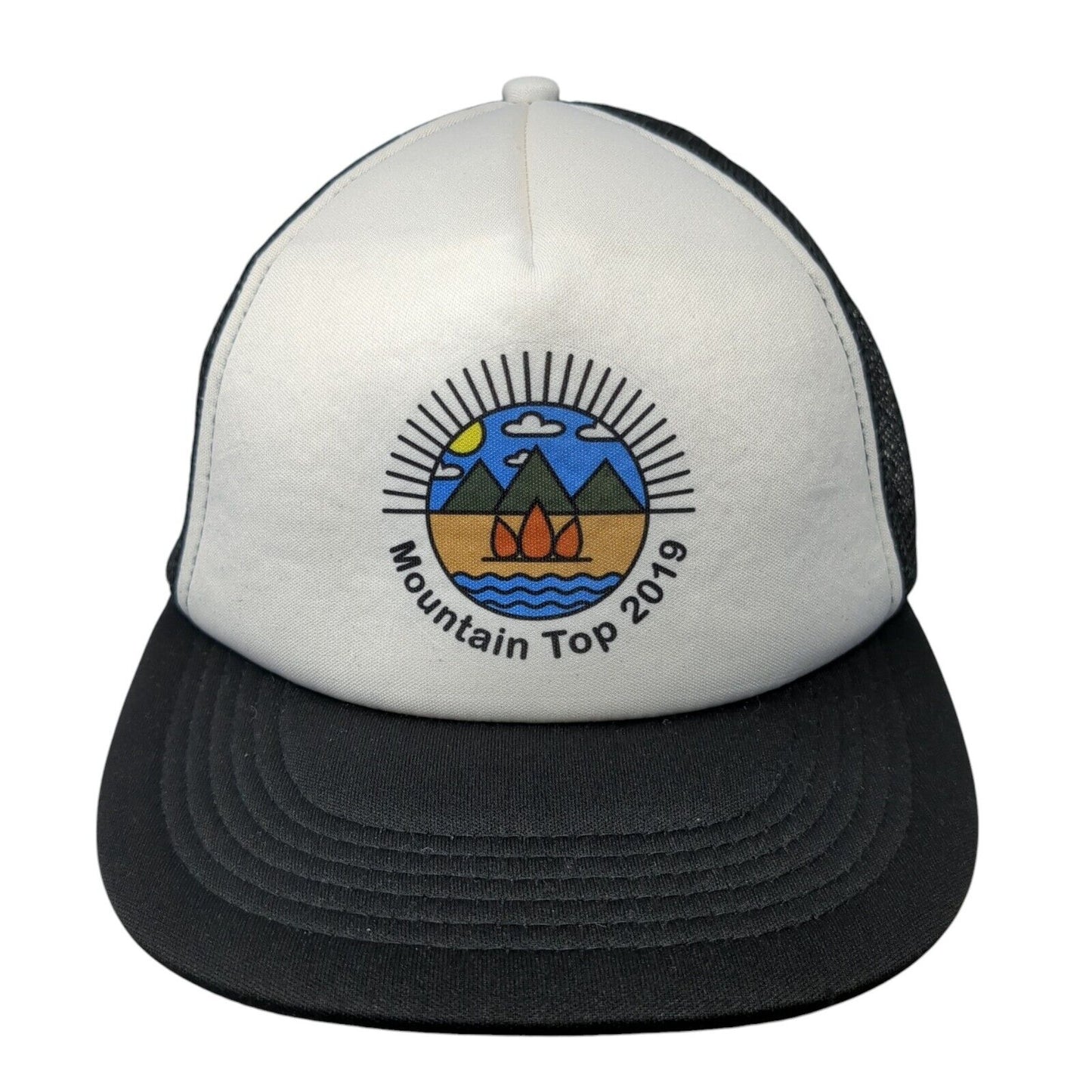 Mountain Top 2019 Snapback Trucker Hat Black One Size Mesh Back District