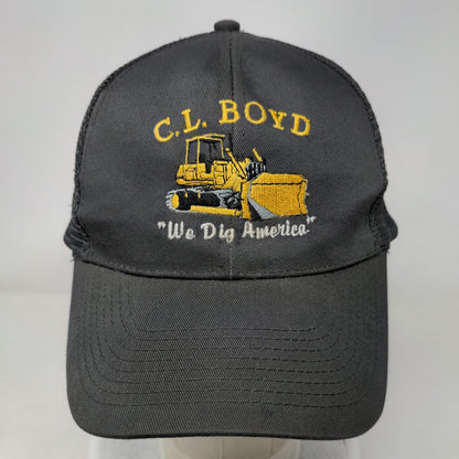 C.L. Boyd We Dig America Snapback Mesh Back Trucker Hat Gray OSFM Otto