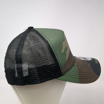 New Era Trucker Hat Green Camo One Size Sound to Summit Alaska Adventures 9FORTY