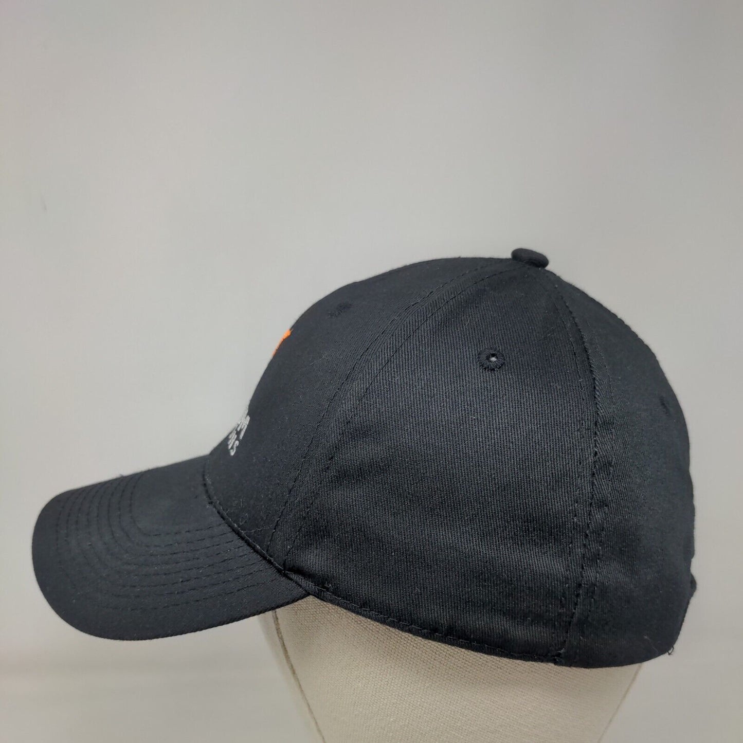 Titanium Solutions Strapback Hat Black One Size Embroidered 6 Panel