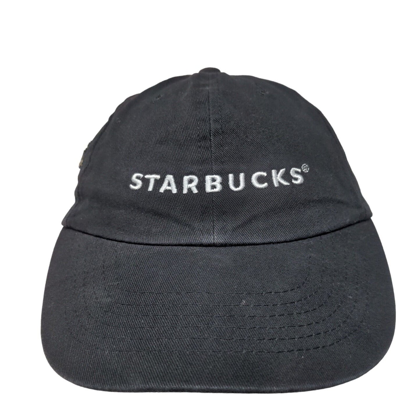 Starbucks Men's Strapback Hat Black Multicolor Embroidered Logo Employee Barista