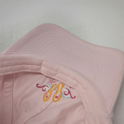 Baseball Cap Pink One Size Embroidered Bermuda Flip Flops Hat Slideback Cotton