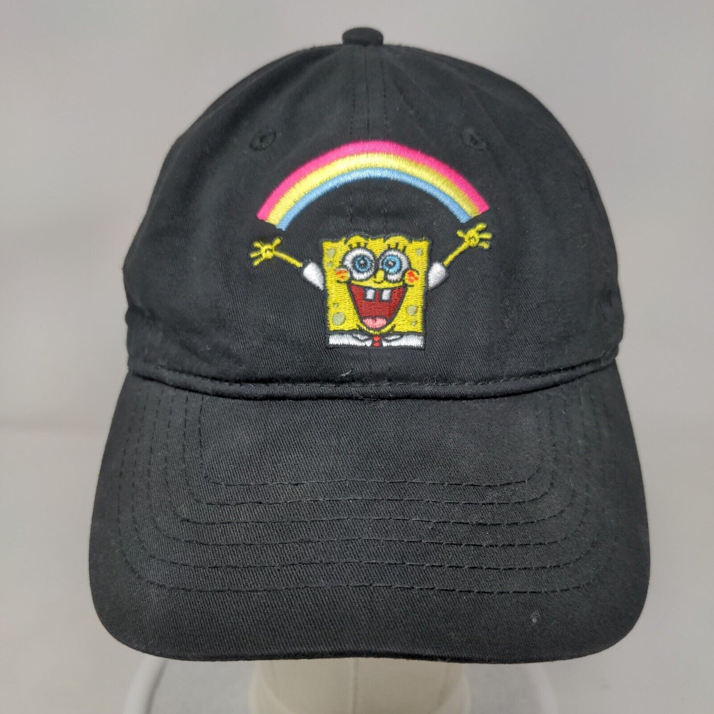 Nickelodeon SpongeBob Squarepants Slideback Hat Black One Size Embroidered