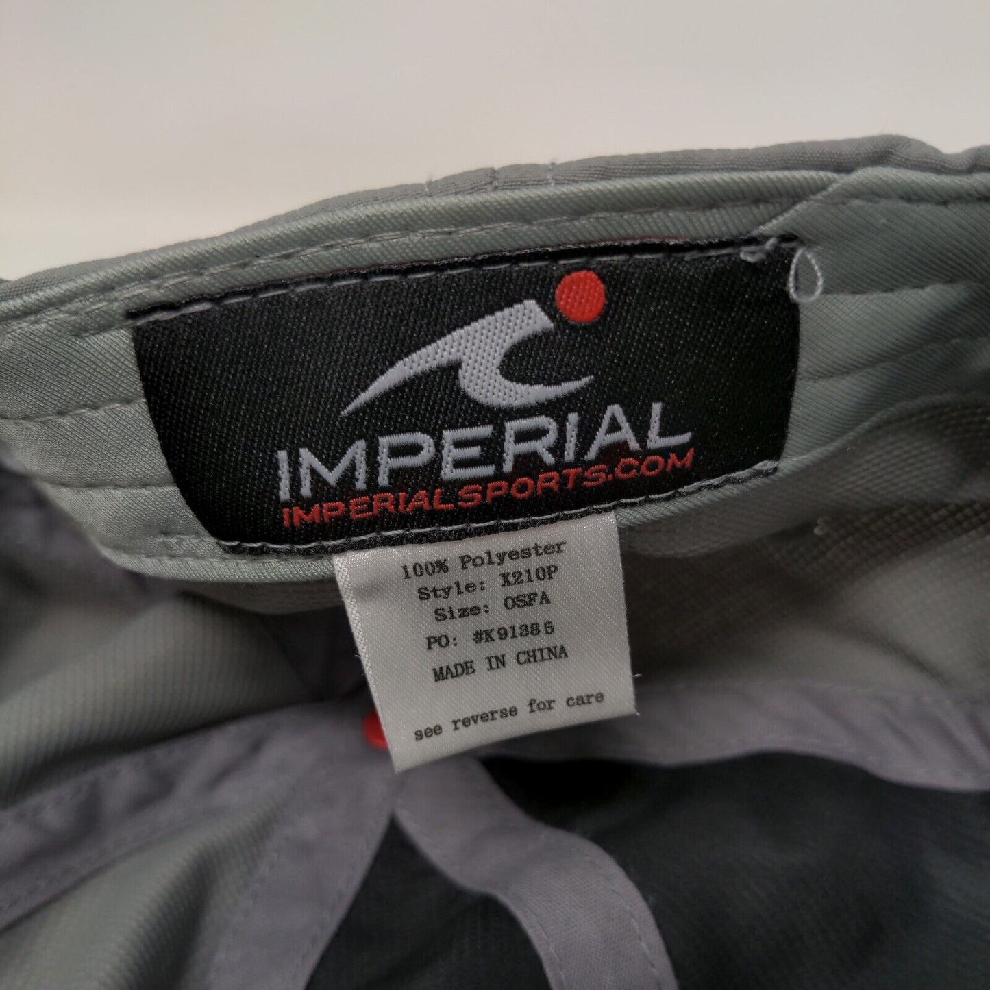 Mountain Waterworks Strapback Hat Gray OSFA Adjustable Embroidered Imperial