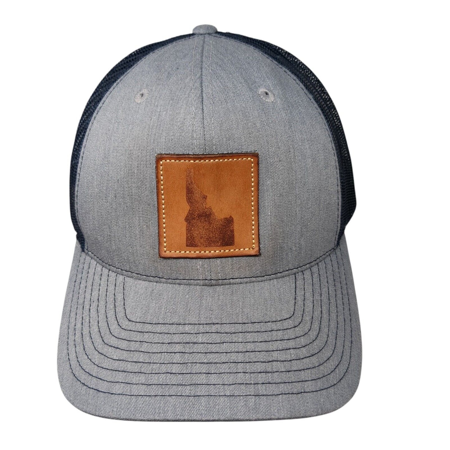 Richardson Snapback Trucker Hat Gray One Size Adjustable Mesh Back 6 Panel