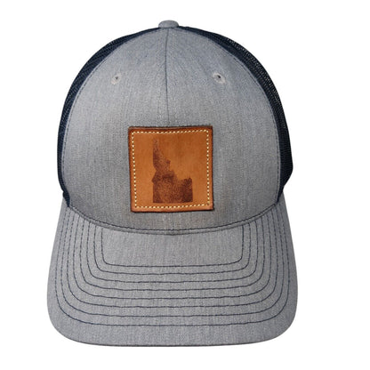 Richardson Snapback Trucker Hat Gray One Size Adjustable Mesh Back 6 Panel