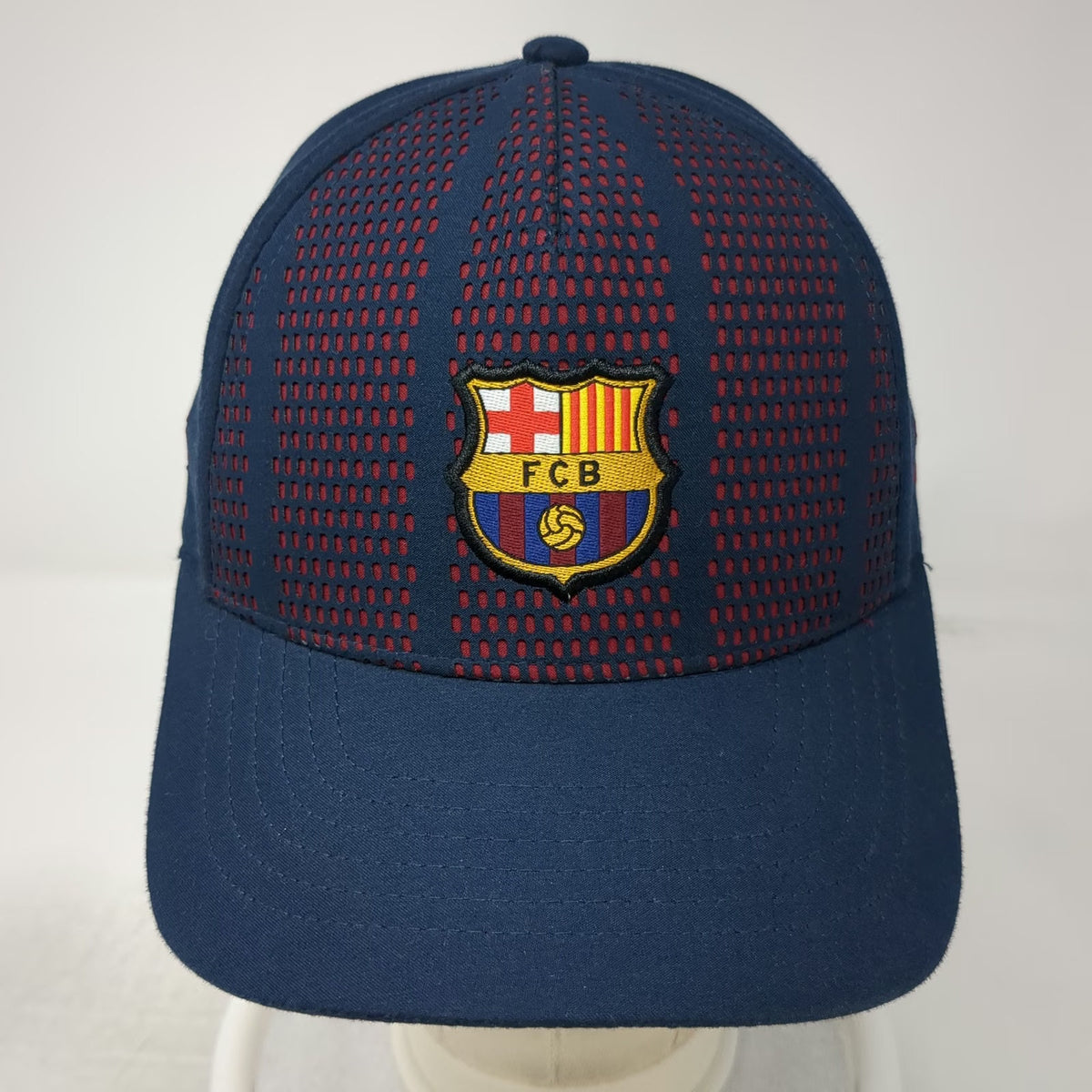 FC Barcelona Soccer-International 5 Panel Blue One Size Hat Perforated Crest