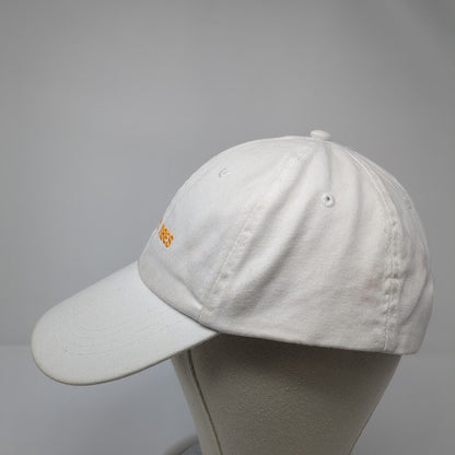 Positive Vibes Slideback Hat White One Size Adjustable Embroidered