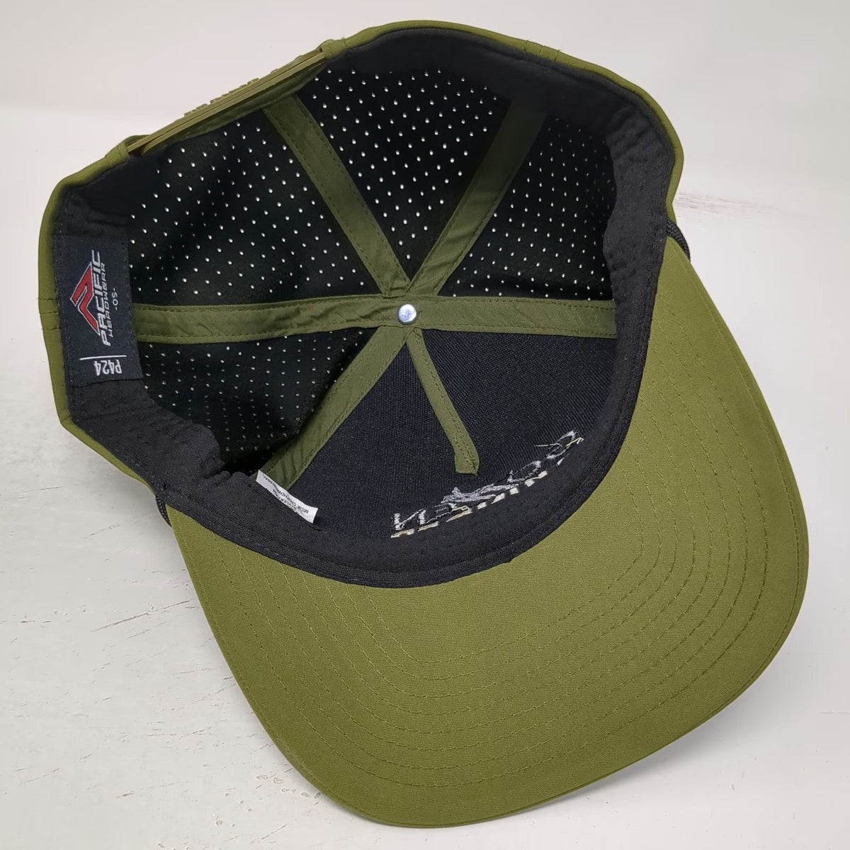 Pacific Headwear Trucker Hat Green OSFM Gowen Thunder Airshow Rope Perforated