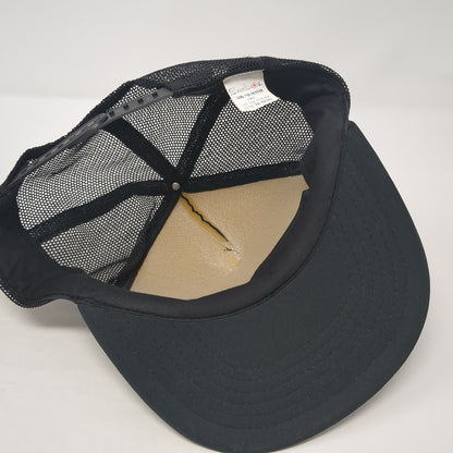 Hankins Roofing Snapback Trucker Hat Black One Size Mesh Back Sportsman