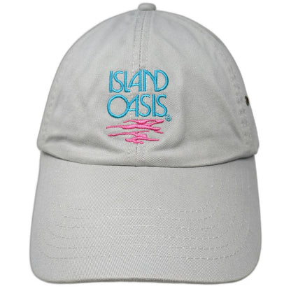 Island Oasis Baseball Cap Gray One Size Slideback Frozen Beverages Graphic Hat