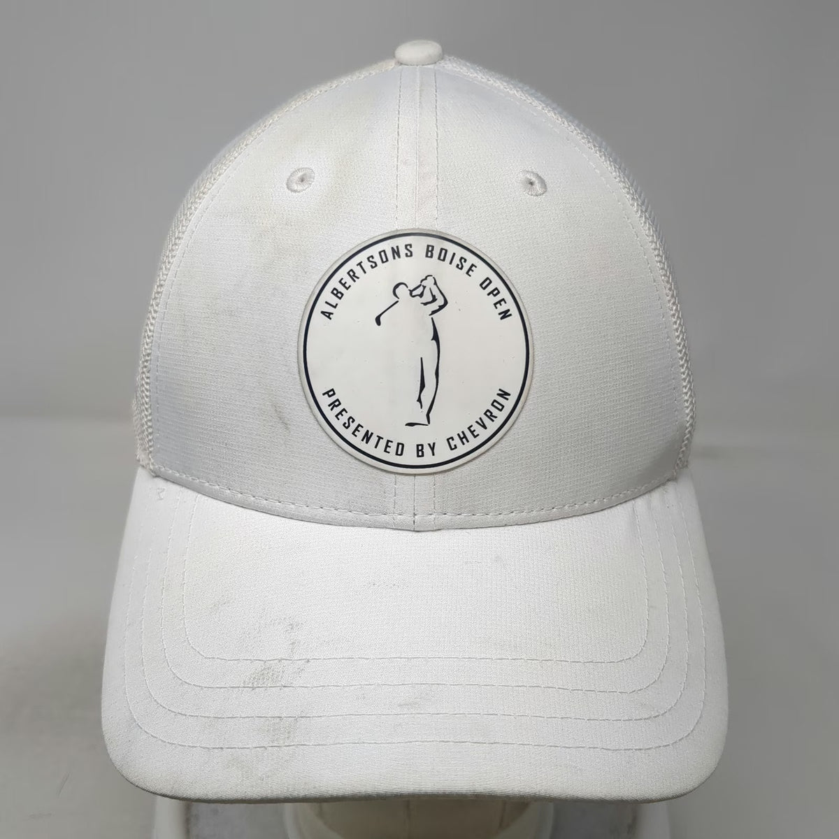 Pukka Albertsons Boise Open Golf Hat White One Size Baseball Cap Mesh Slideback