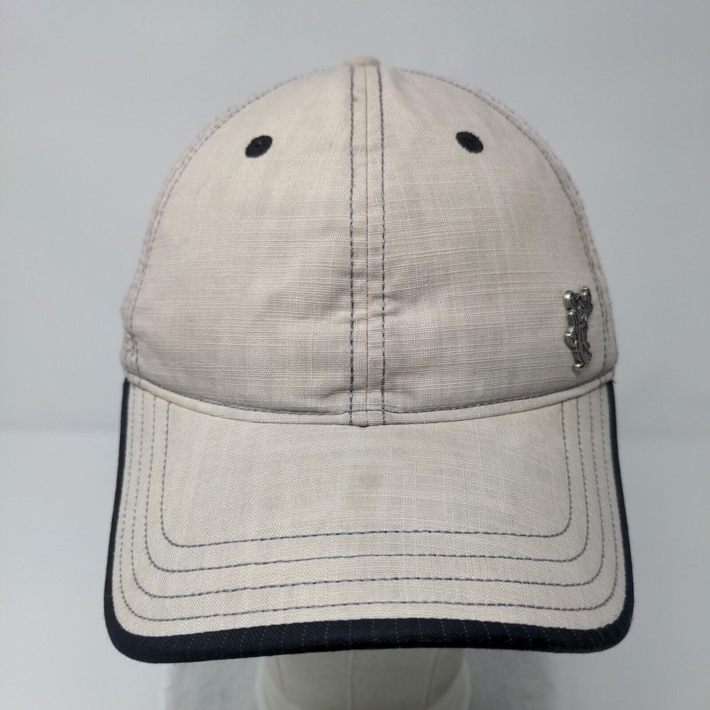 Ashworth Slideback Hat Tan OSFA Adjustable Solid 6 Panel Vent Holes