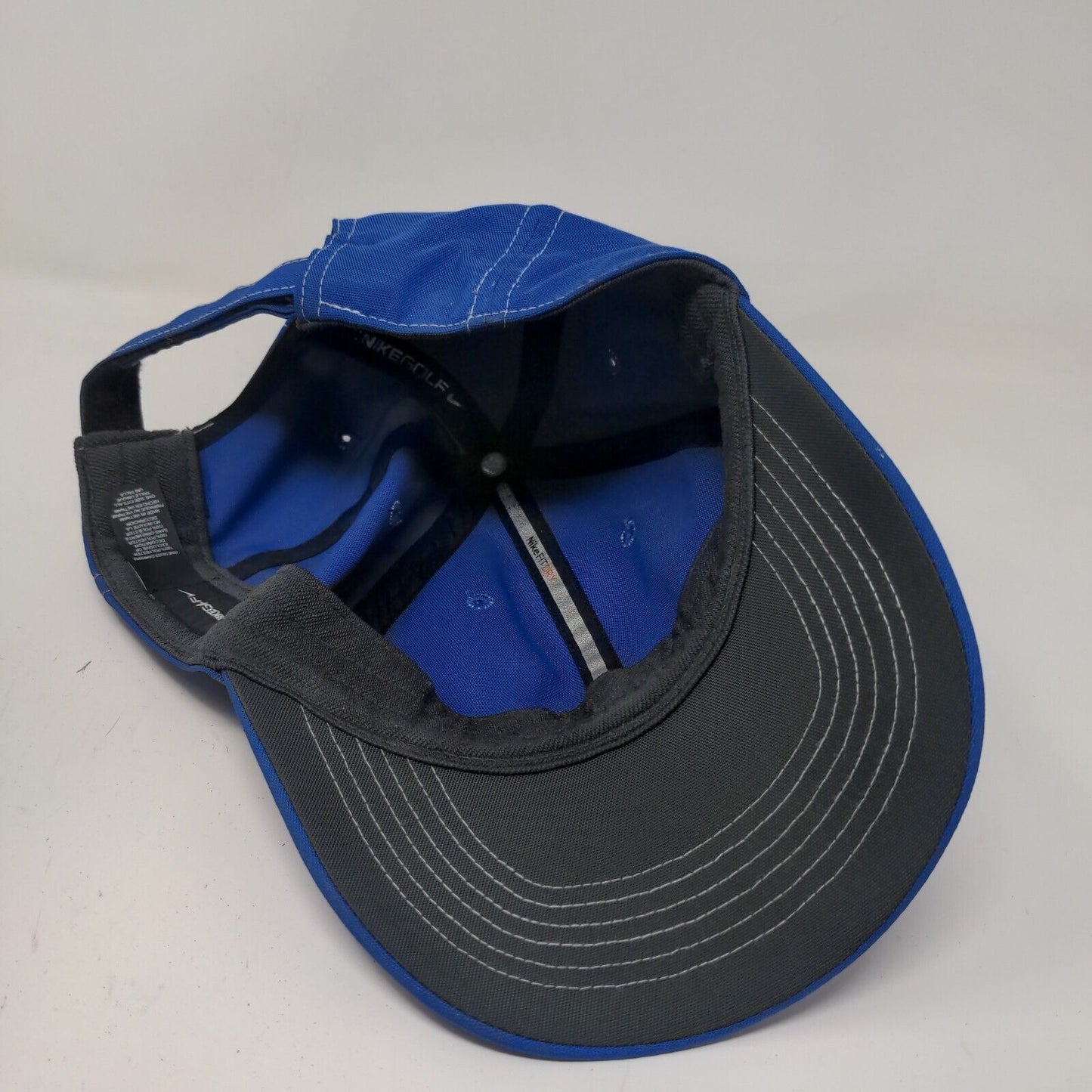 Nike Golf Men's Strapback Hat Blue OSFA Embroidered Swoosh Logo Polyester