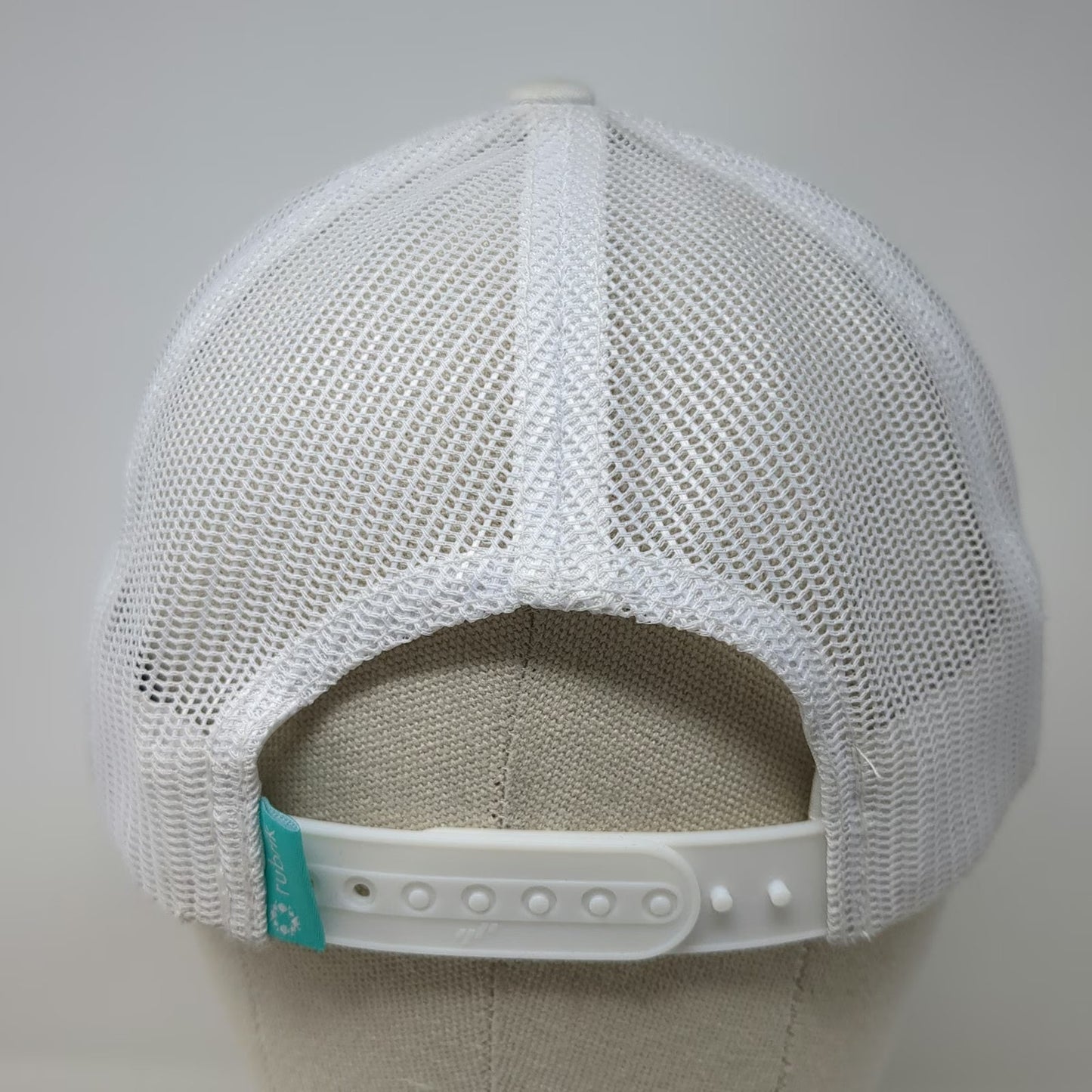 Yupoong Trucker Hat White One Size Rubrik Mountain Patch Mesh Snapback Graphic