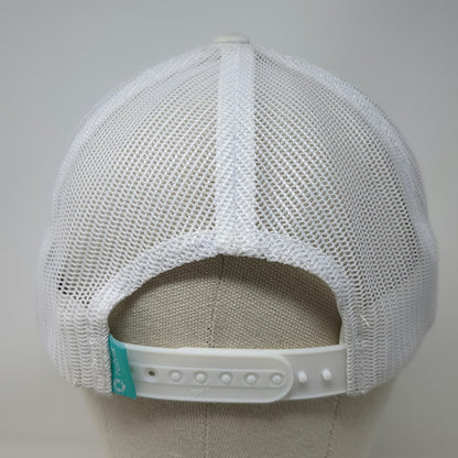 Yupoong Trucker Hat White One Size Rubrik Mountain Patch Mesh Snapback Graphic