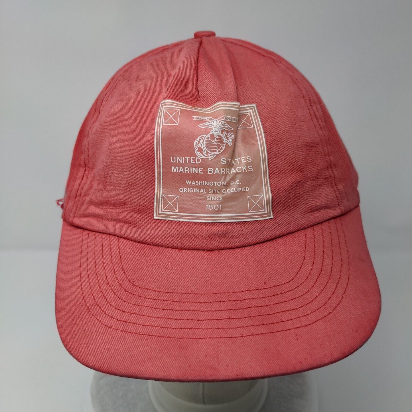 United States Marine Barracks Washington DC Snapback Hat Red One Size Universal