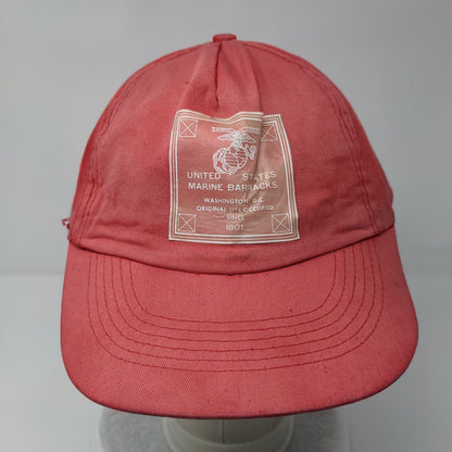 United States Marine Barracks Washington DC Snapback Hat Red One Size Universal