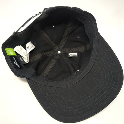 Quiksilver Snapback Hat Black One Size Adjustable Embroidered Netplus Cotton